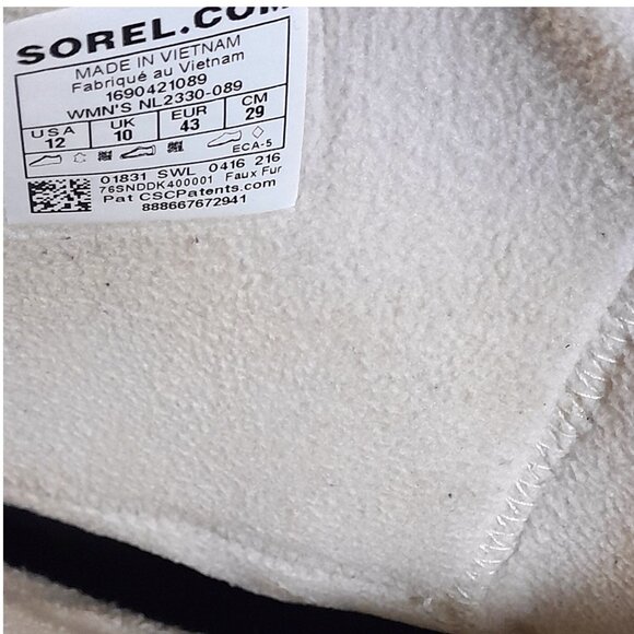 Sorel Tall Gray Faux Fur Lined Lace Up Snow Boots Women's 12 EU43 - Picture 9 of 11